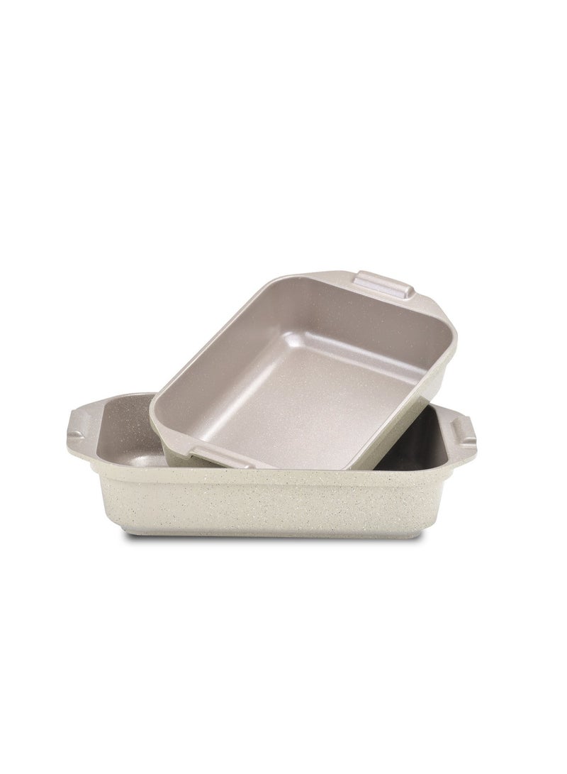 Solingen CBH rectangular granite casserole set (35/40 cm) - Beige - Image 1